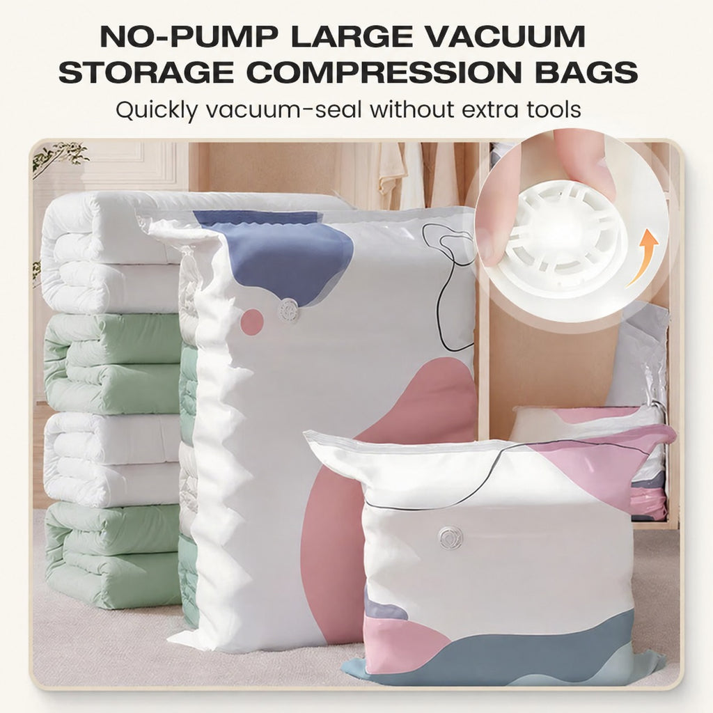 🌸BUY 2 GET 1 FREE Today!!💗 💨No-Pump 3D Vacuum Storage Bags
