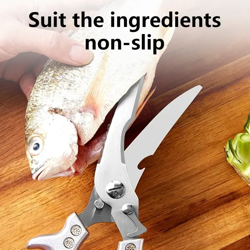 ✂️ BUY 1 GET 1 FREE Today!!🔥  Heavy-Duty Stainless Steel Kitchen Shears with Safety Lock & Non-Slip Grip