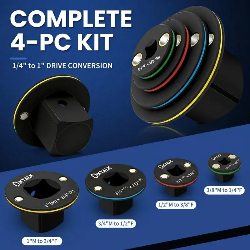 🔥LAST DAY SALE ONLY!!  Ultra Low Profile Impact Socket Adapter Set – Reach Tight Spaces with Maximum Torque