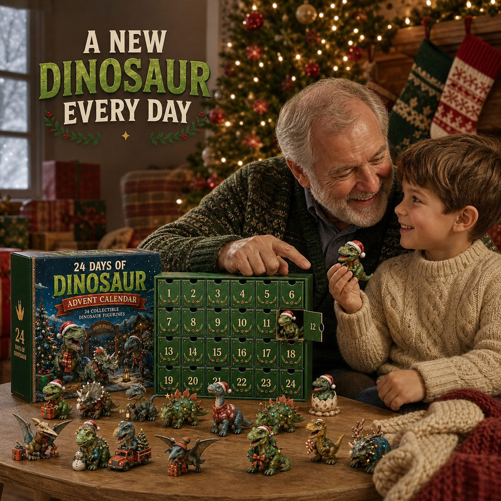 🦖🎅🎄24 Days of Dinosaur Christmas Advent Calendar – 24 Collectible Dino Figurines & Holiday Surprises