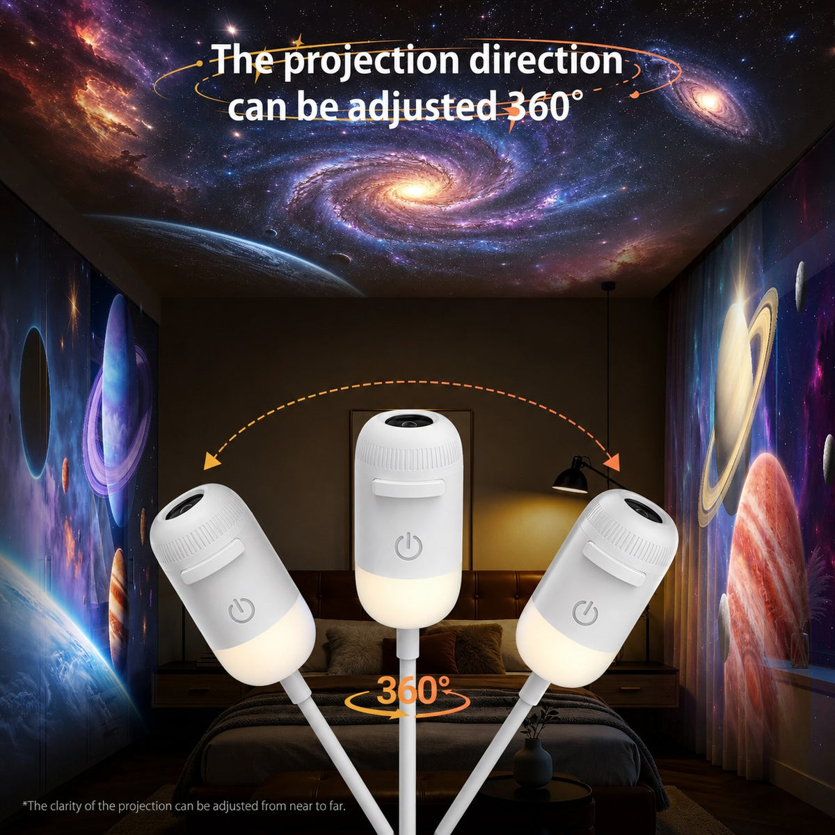 Galaxy Star Projector USB Night Light