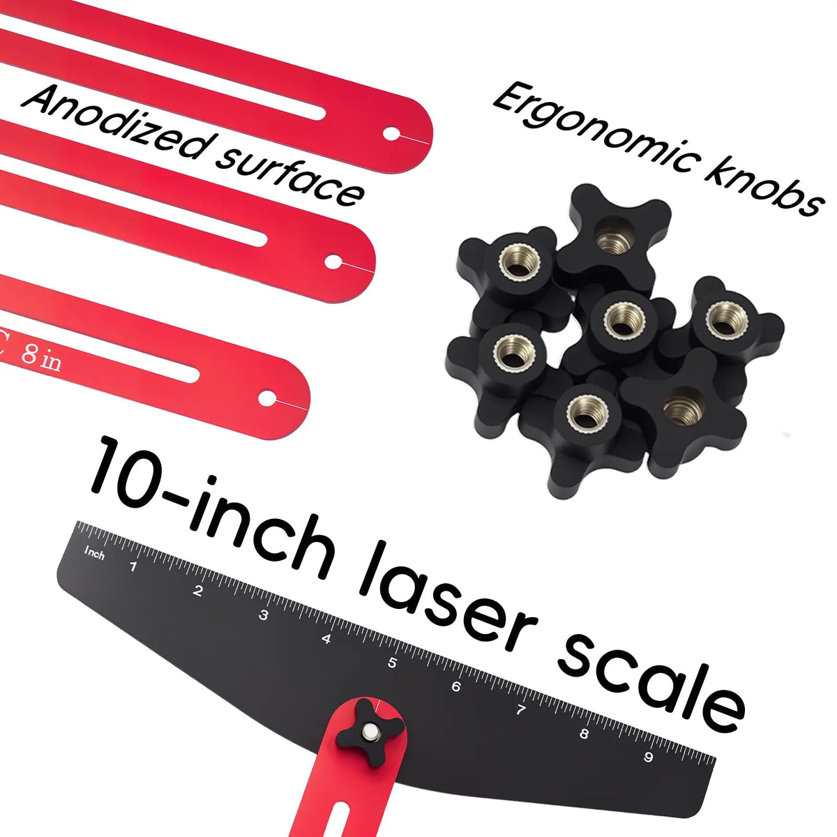 🔥LAST DAY SALE ONLY!!  StepGauge Adjustable Stair Tread Template – Aluminum Woodworking Measuring Jig