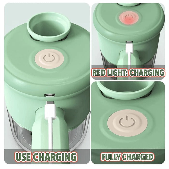⏳Time-Limited Special⏰ 4-in-1 manual electric vegetable cutter setMultifunction cordless food processor