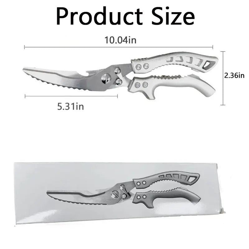 ✂️ BUY 1 GET 1 FREE Today!!🔥  Heavy-Duty Stainless Steel Kitchen Shears with Safety Lock & Non-Slip Grip
