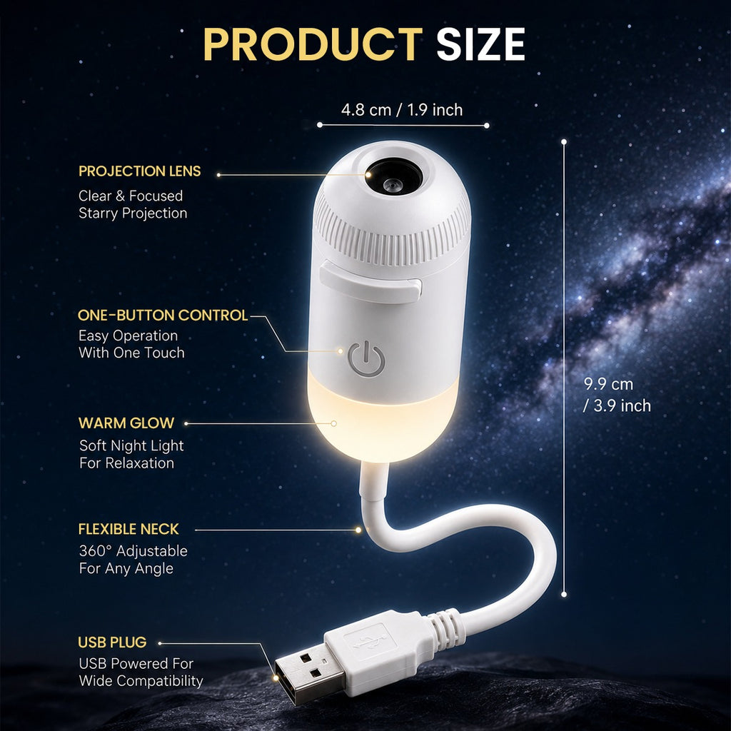 Galaxy Star Projector USB Night Light