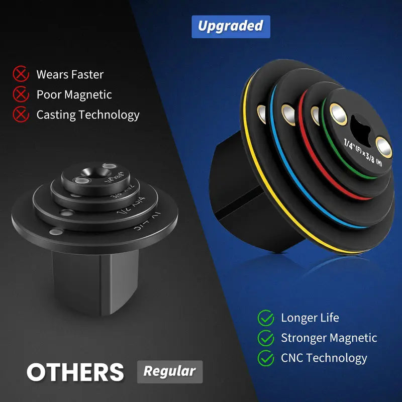 🔥LAST DAY SALE ONLY!!  Ultra Low Profile Impact Socket Adapter Set – Reach Tight Spaces with Maximum Torque