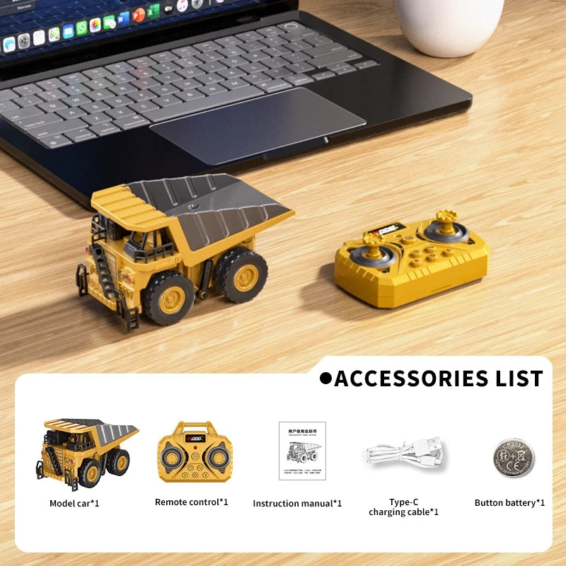 🏆2026 HOT SALE⚡ 10K+ SOLD! 🏆Desktop Mini Dieel Remote Control Forklift Crane Model Toy
