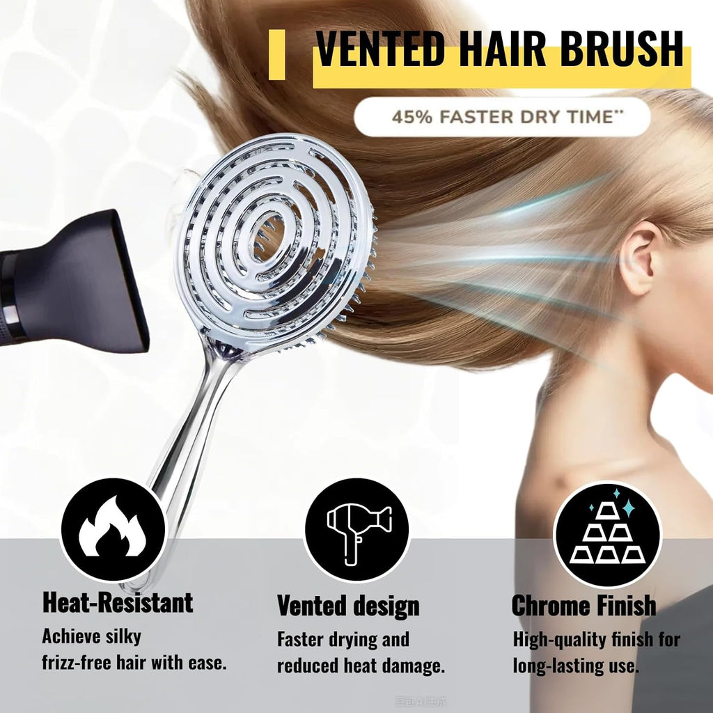 🔥Last Day Promotion 50% OFF | Anti-Static Hollow Round Bristle Brush - Massaging Design for Enhanced Volume 💆