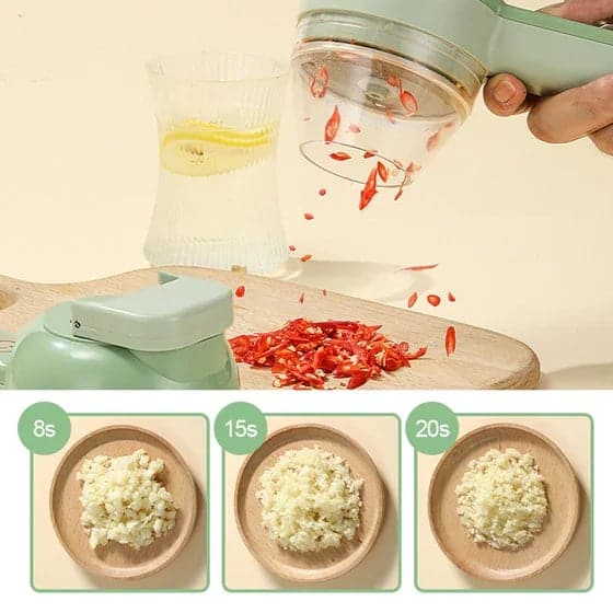 ⏳Time-Limited Special⏰ 4-in-1 manual electric vegetable cutter setMultifunction cordless food processor