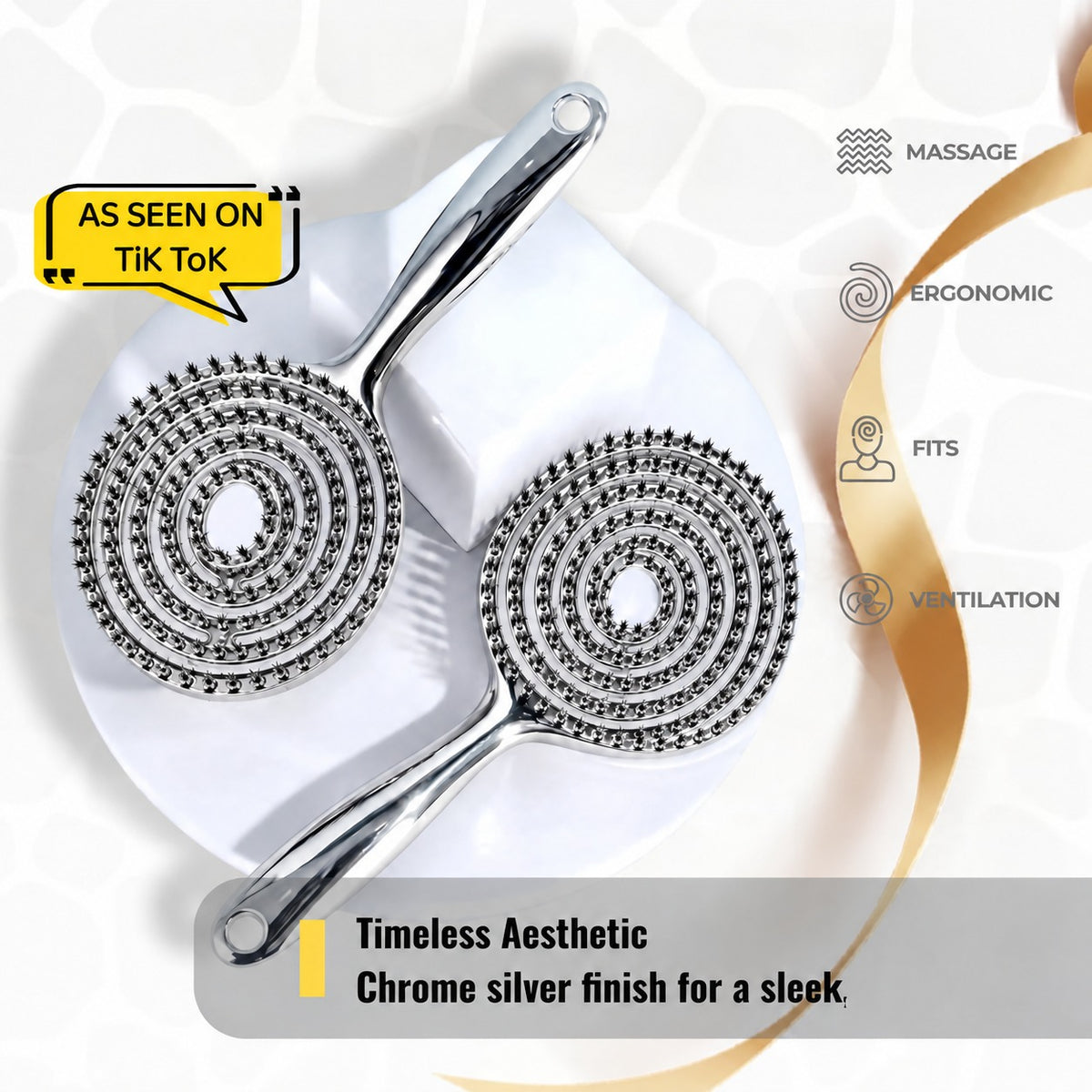 🔥Last Day Promotion 50% OFF | Anti-Static Hollow Round Bristle Brush - Massaging Design for Enhanced Volume 💆