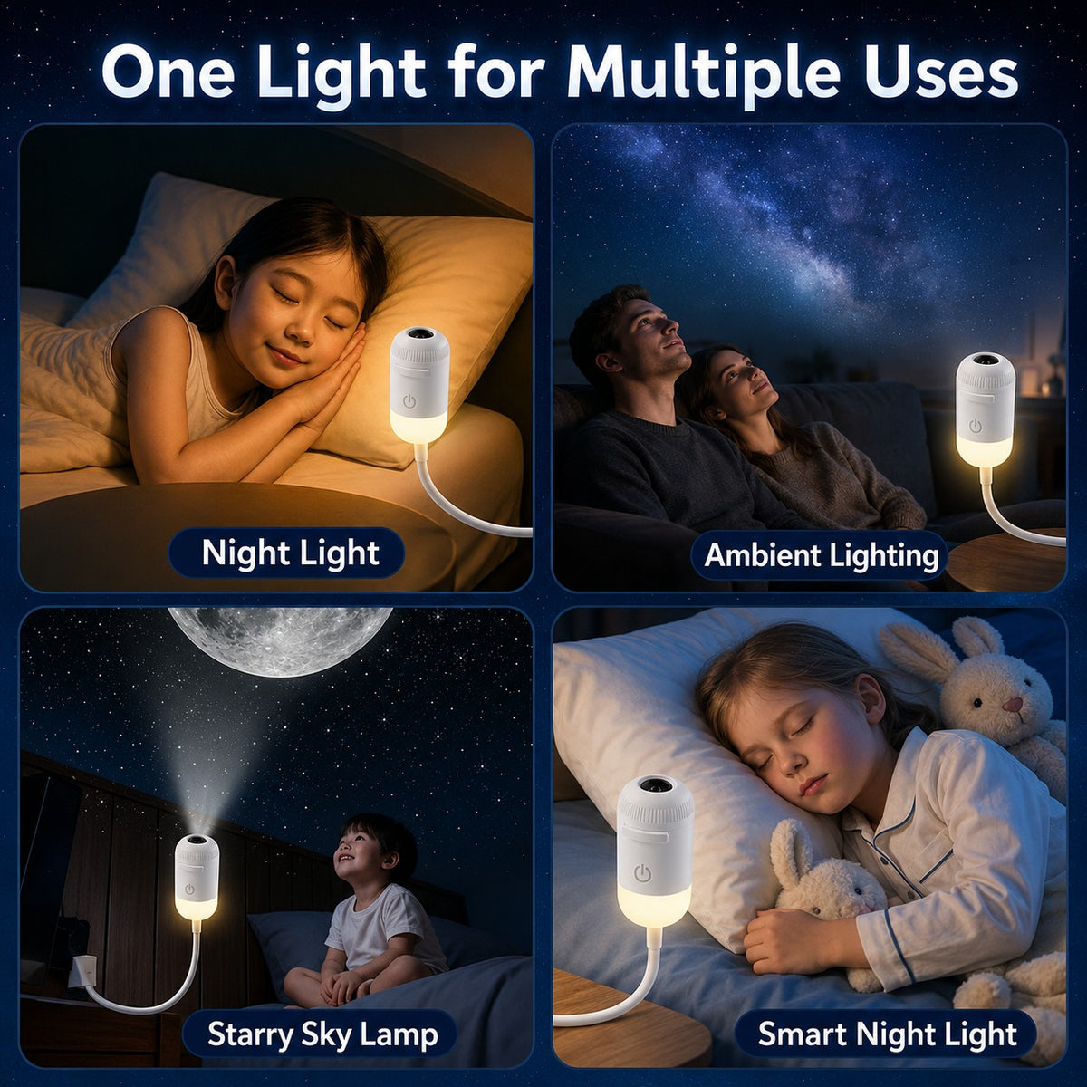 Galaxy Star Projector USB Night Light