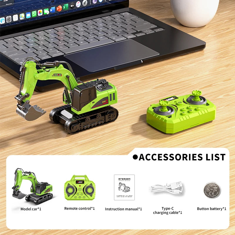 🏆2026 HOT SALE⚡ 10K+ SOLD! 🏆Desktop Mini Dieel Remote Control Forklift Crane Model Toy