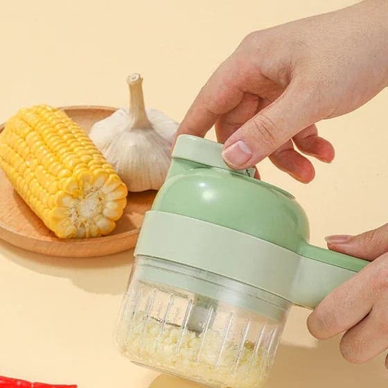 ⏳Time-Limited Special⏰ 4-in-1 manual electric vegetable cutter setMultifunction cordless food processor