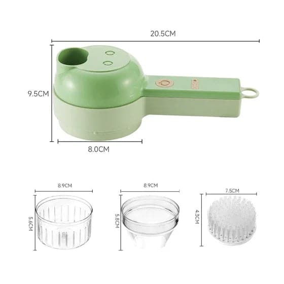 ⏳Time-Limited Special⏰ 4-in-1 manual electric vegetable cutter setMultifunction cordless food processor