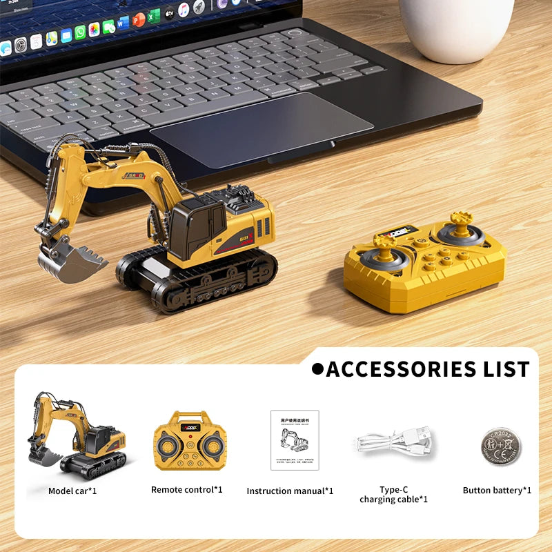 🏆2026 HOT SALE⚡ 10K+ SOLD! 🏆Desktop Mini Dieel Remote Control Forklift Crane Model Toy