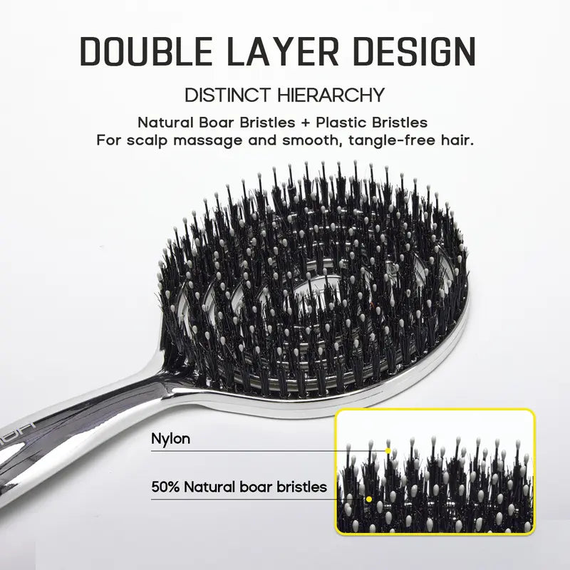 🔥Last Day Promotion 50% OFF | Anti-Static Hollow Round Bristle Brush - Massaging Design for Enhanced Volume 💆