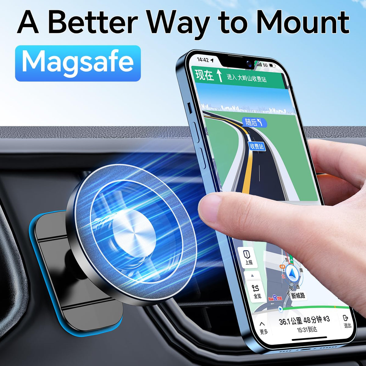 ⏳Time-Limited Special⏰ Car Mount【Strong Magnet】Magnetic Phone Holder for Car Phone Holder Mount Dash Mounted Holders Cell Phone Holders for Your Car Accessories