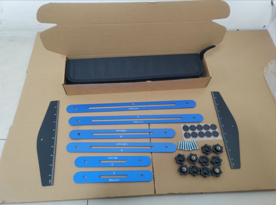 🔥LAST DAY SALE ONLY!!  StepGauge Adjustable Stair Tread Template – Aluminum Woodworking Measuring Jig